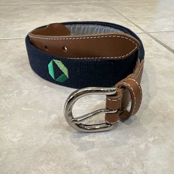 reel point Other - Reel Point Shelter Island Men's Belt Size Medium Navy Blue USA 1.24 Wide